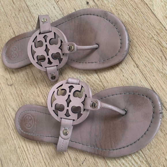 Tory Burch Miller sandals size 7.5 nude neutral - Picture 3 of 9